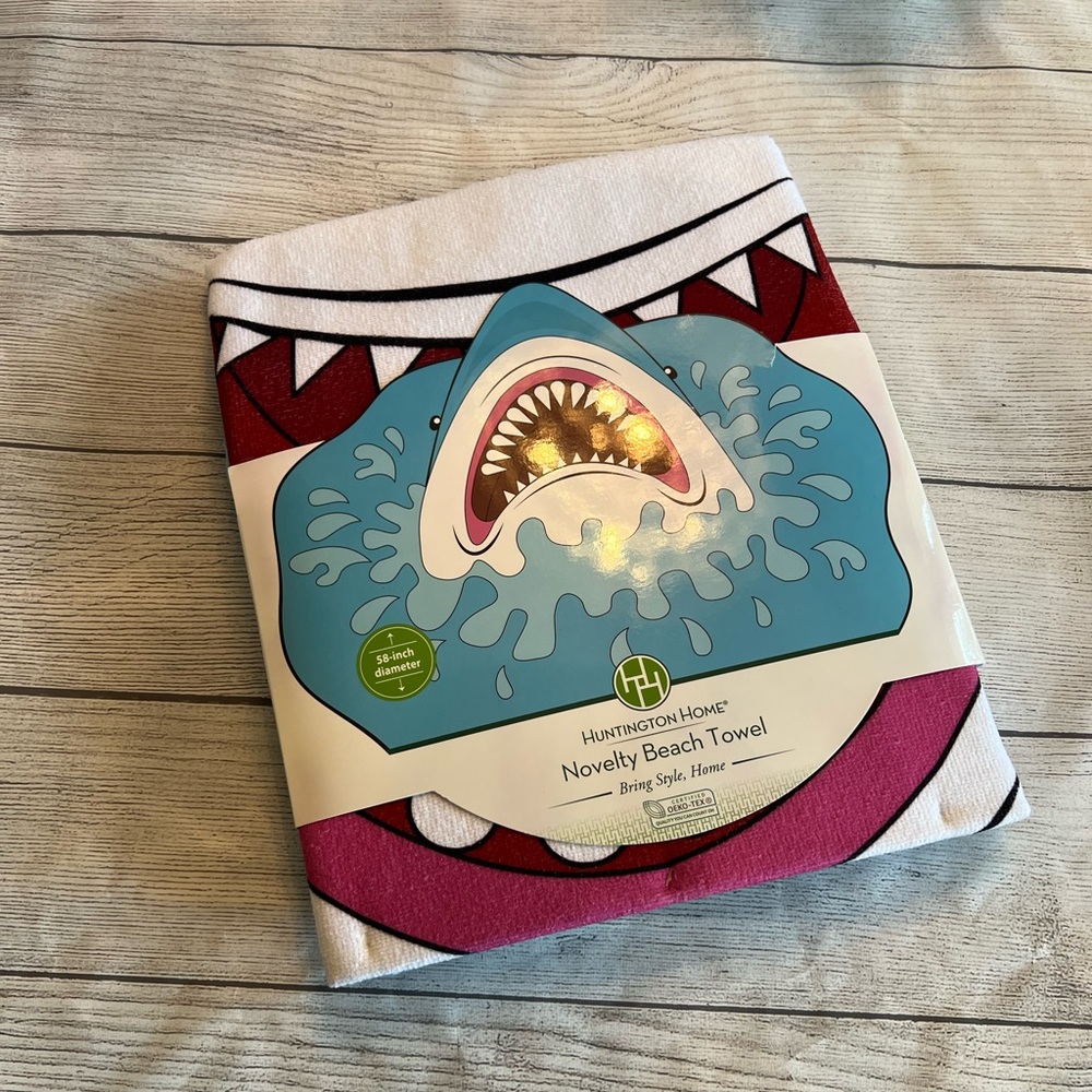 Huntington Home Shark Novelty Beach Towel